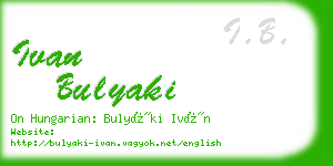 ivan bulyaki business card